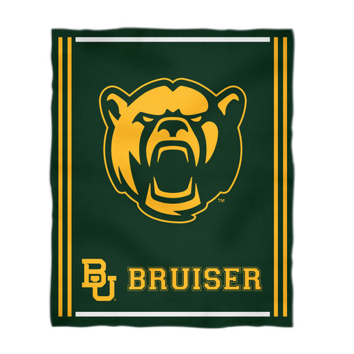Baylor University Bears Vive La Fete Kids Game Day Green Plush Soft Minky Blanket 36 x 48 Mascot