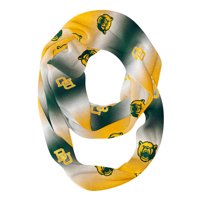 Baylor Bears Vive La Fete All Over Logo Game Day Collegiate Women Ultra Soft Knit Infinity Scarf