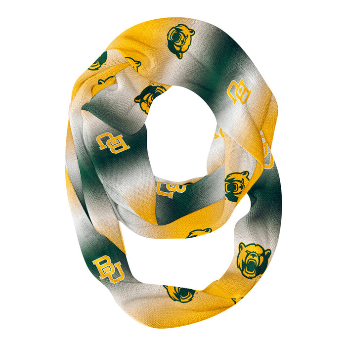 Baylor Bears Vive La Fete All Over Logo Game Day Collegiate Women Ultra Soft Knit Infinity Scarf