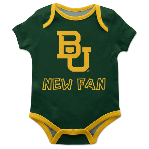 Baylor Bears Vive La Fete Infant Green Short Sleeve Onesie New Fan Logo and Mascot Bodysuit