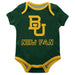 Baylor Bears Vive La Fete Infant Green Short Sleeve Onesie New Fan Logo and Mascot Bodysuit