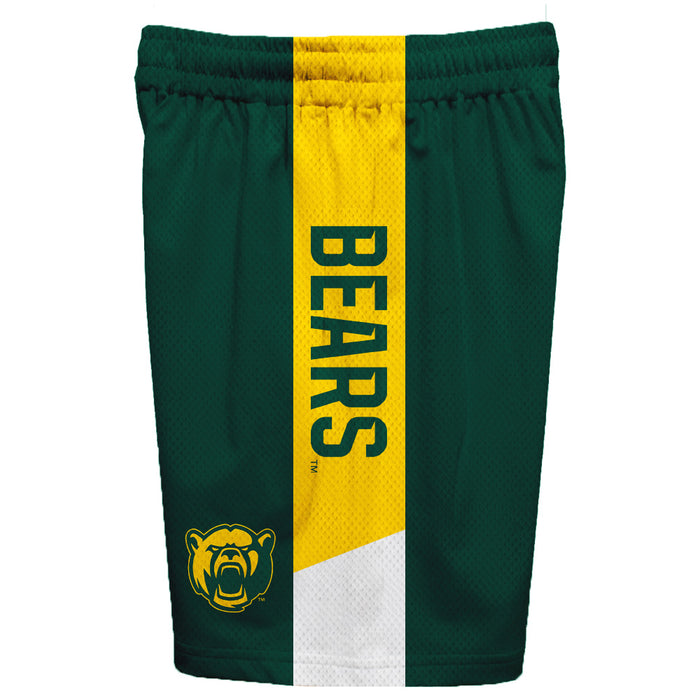 Baylor Bears Vive La Fete Game Day Green Stripes Boys Solid Gold Athletic Mesh Short - Vive La Fête - Online Apparel Store