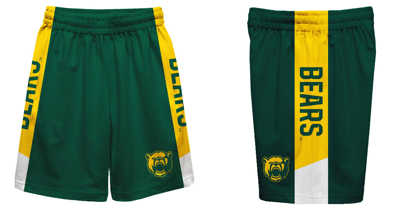 Baylor Bears Vive La Fete Game Day Green Stripes Boys Solid Gold Athletic Mesh Short - Vive La Fête - Online Apparel Store