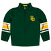 Baylor Bears Vive La Fete Game Day Green Quarter Zip Pullover Stripes on Sleeves
