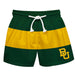 Baylor Bears Vive La Fete Green Gold Stripes Swimtrunks V2