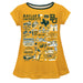 Baylor Bears Hand Sketched Vive La Fete Impressions Artwork Gold Short Sleeve Top