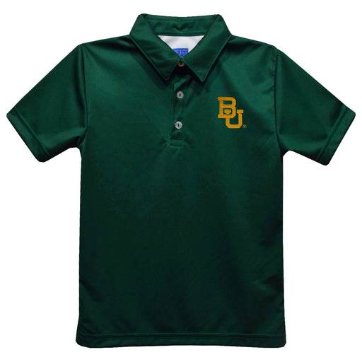 Baylor Bears Embroidered Hunter Green Short Sleeve Polo Box Shirt