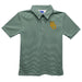 Baylor Bears Embroidered Hunter Green Stripes Short Sleeve Polo Box Shirt