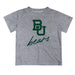 Baylor Bears Vive La Fete Script V1 Heather Gray Short Sleeve Tee Shirt