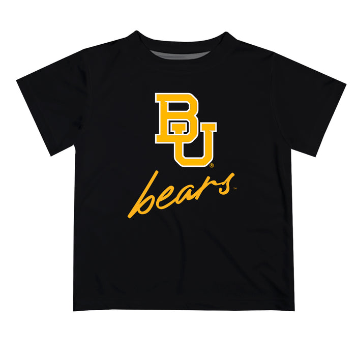 Baylor Bears Vive La Fete Script V1 Black Short Sleeve Tee Shirt