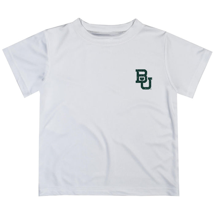 Baylor Bears Hand Sketched Vive La Fete Impressions Artwork Boys White Short Sleeve Tee Shirt