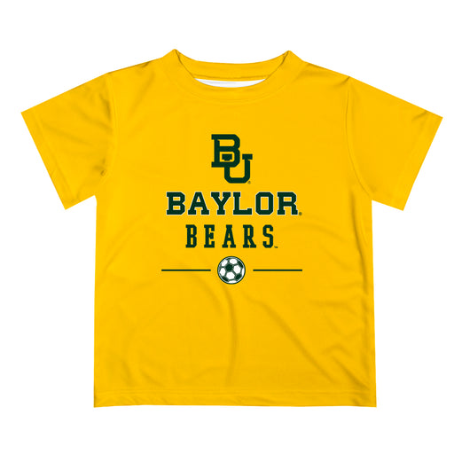 Baylor Bears Vive La Fete Soccer V1 Gold Sleeve Tee Shirt