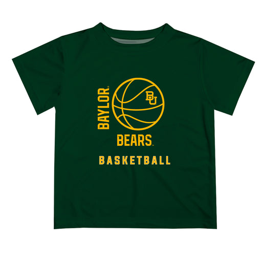 Baylor Bears Vive La Fete Basketball V1 Green Short Sleeve Tee Shirt