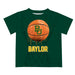 Baylor Bears Original Dripping Basketball Green T-Shirt by Vive La Fete