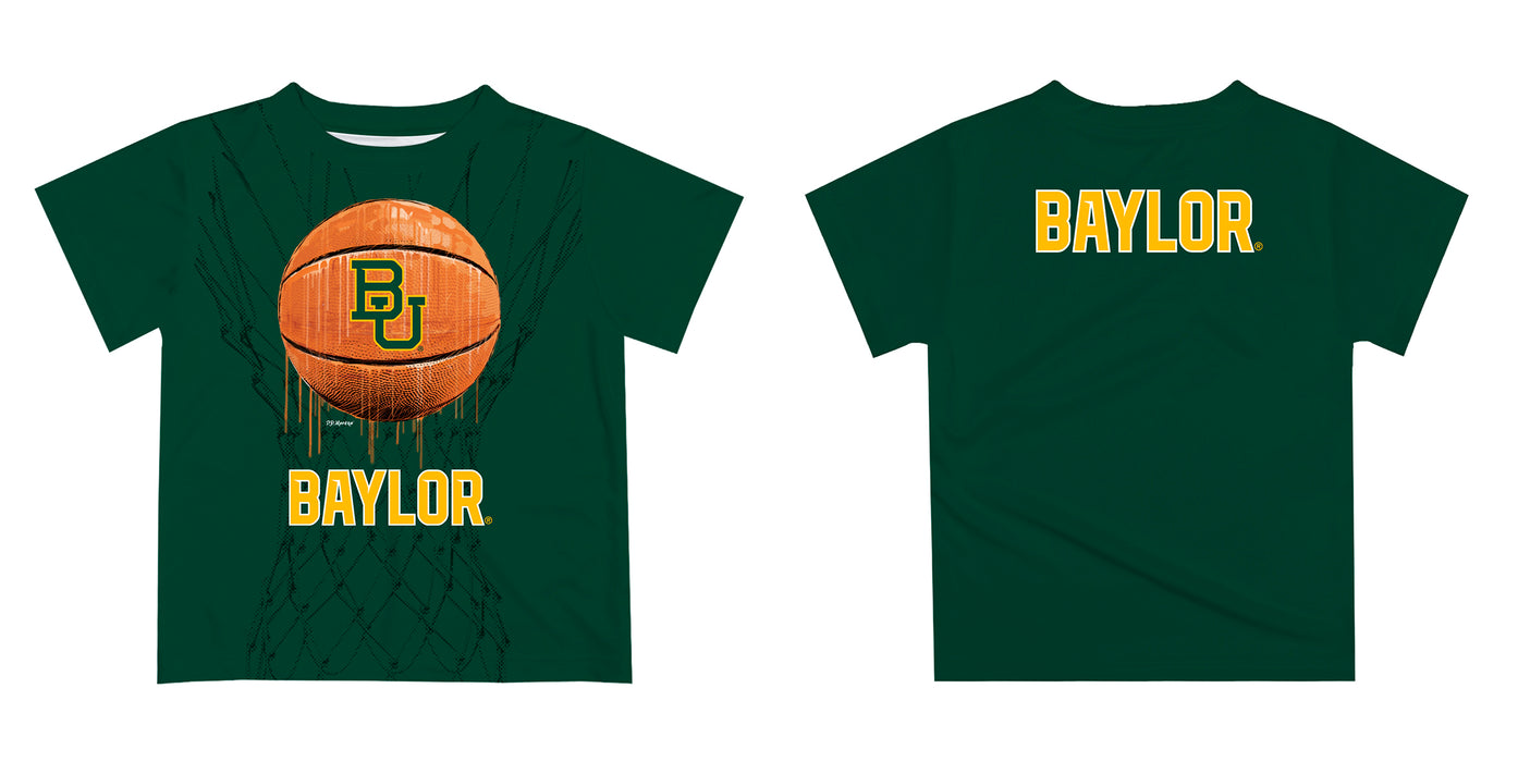 Baylor Bears Original Dripping Basketball Gold T-Shirt by Vive La Fete - Vive La Fête - Online Apparel Store