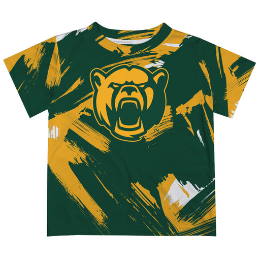 Baylor Bears Vive La Fete Boys Game Day Green Short Sleeve Tee Paint Brush V2