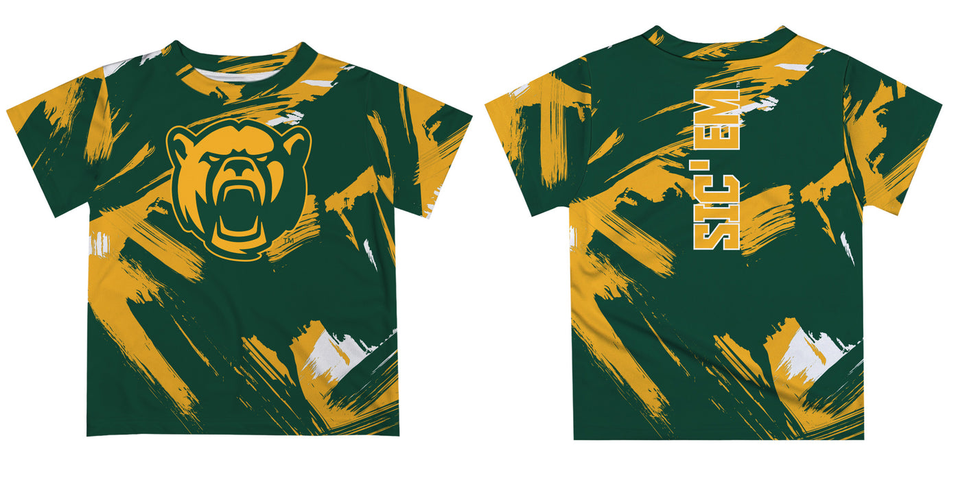 Baylor Bears Vive La Fete Boys Game Day Green Short Sleeve Tee Paint Brush V2 - Vive La Fête - Online Apparel Store