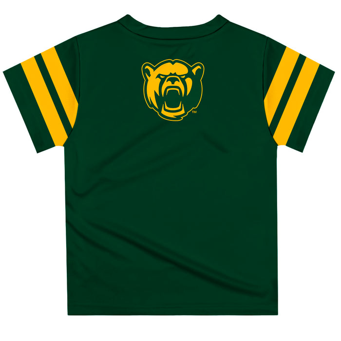 Baylor Bears Vive La Fete Boys Game Day Green Short Sleeve Tee with Stripes on Sleeves - Vive La Fête - Online Apparel Store