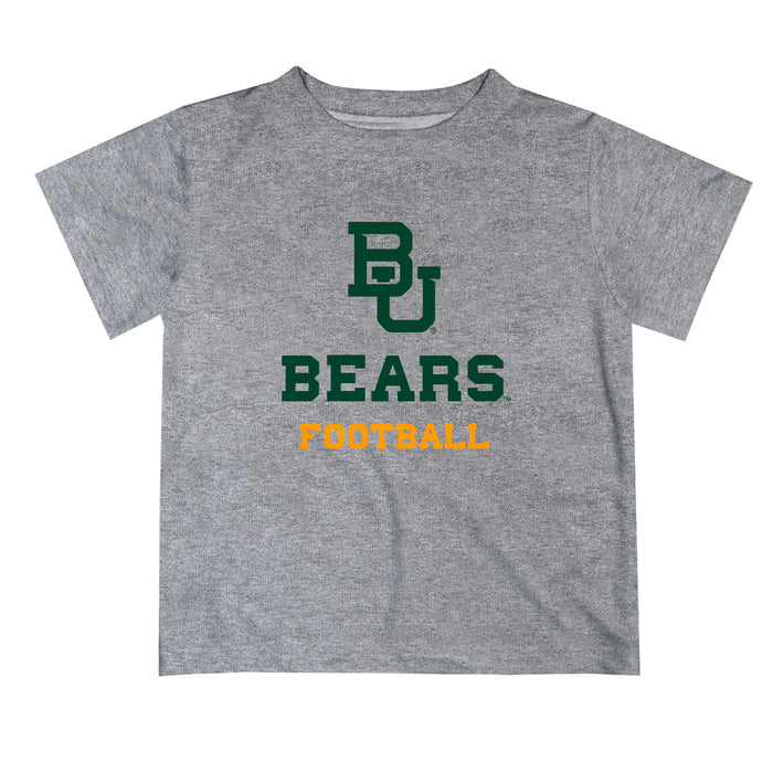 Baylor Bears Vive La Fete Football V1 Heather Gray Short Sleeve Tee Shirt