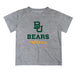 Baylor Bears Vive La Fete Football V1 Heather Gray Short Sleeve Tee Shirt