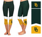 Baylor Bears Vive La Fete Game Day Collegiate Ankle Color Block Women Green Gold Capri Leggings - Vive La Fête - Online Apparel Store