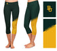 Baylor Bears Vive La Fete Game Day Collegiate Leg Color Block Women Green Gold Capri Leggings - Vive La Fête - Online Apparel Store