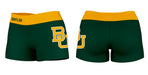 Baylor Bears Vive La Fete Logo on Thigh & Waistband Green Gold Women Yoga Booty Workout Shorts 3.75 Inseam - Vive La Fête - Online Apparel Store