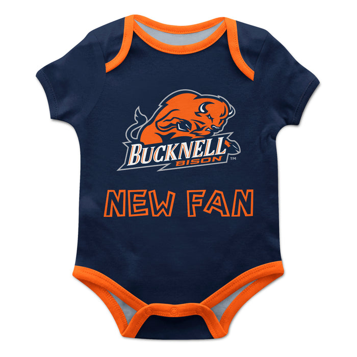 Bucknell University Bison Vive La Fete Infant Game Day Navy Short Sleeve Onesie New Fan Logo and Mascot Bodysuit - Vive La Fête - Online Apparel Store