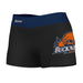 Bucknell Bison Vive La Fete Game Day Logo on Thigh & Waistband Black & Navy Women Yoga Booty Workout Shorts 3.75 Inseam"