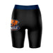 Bucknell Bison Vive La Fete Game Day Logo on Thigh and Waistband Black and Navy Women Bike Short 9 Inseam" - Vive La Fête - Online Apparel Store