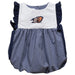 Bucknell University Bison Embroidered Navy Gingham Short Sleeve Girls Bubble