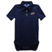 Bucknell University Bison Embroidered Navy Solid Knit Polo Onesie