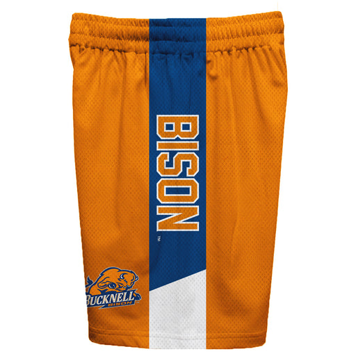 Bucknell Bison Vive La Fete Game Day Orange Stripes Boys Solid Blue Athletic Mesh Short - Vive La Fête - Online Apparel Store
