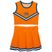 Bucknell University Bison Vive La Fete Game Day Orange Sleeveless Cheerleader Set