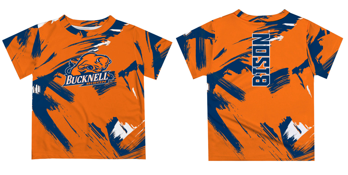 Bucknell University Bison Vive La Fete Boys Game Day Blue Short Sleeve Tee Paint Brush - Vive La Fête - Online Apparel Store