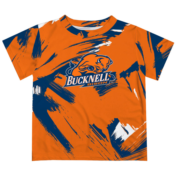 Bucknell University Bison Vive La Fete Boys Game Day Blue Short Sleeve Tee Paint Brush