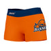 Bucknell Bison Vive La Fete Logo on Thigh & Waistband Orange Blue Women Yoga Booty Workout Shorts 3.75 Inseam"
