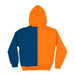 Bucknell Bison Vive La Fete Color Block Womens Orange Blue Fleece Long Sleeve Hoodie V2 - Vive La Fête - Online Apparel Store