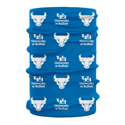 University At Buffalo Bulls Neck Gaiter Blue All Over Logo - Vive La Fête - Online Apparel Store