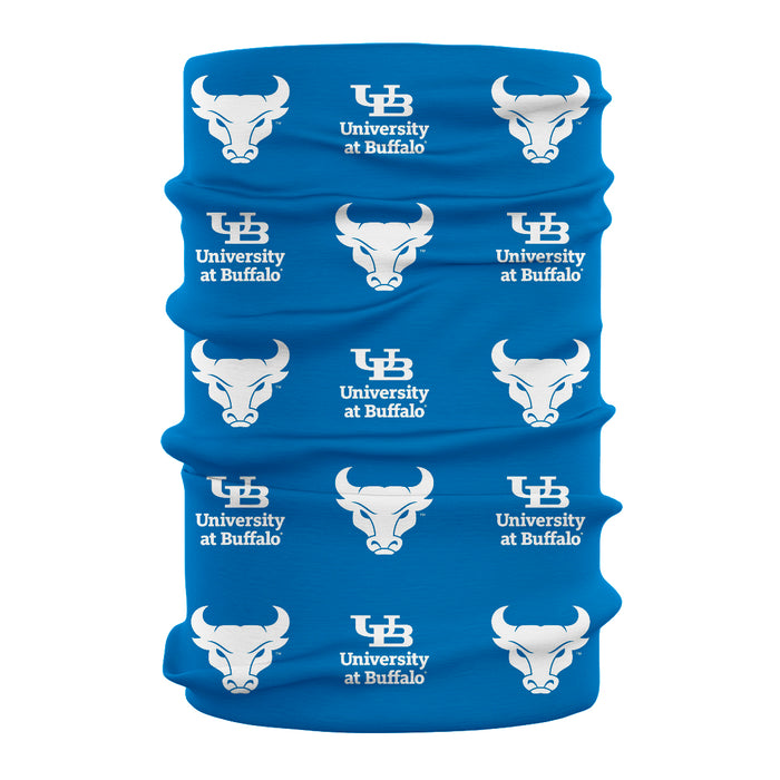 University At Buffalo Bulls Neck Gaiter Blue All Over Logo - Vive La Fête - Online Apparel Store