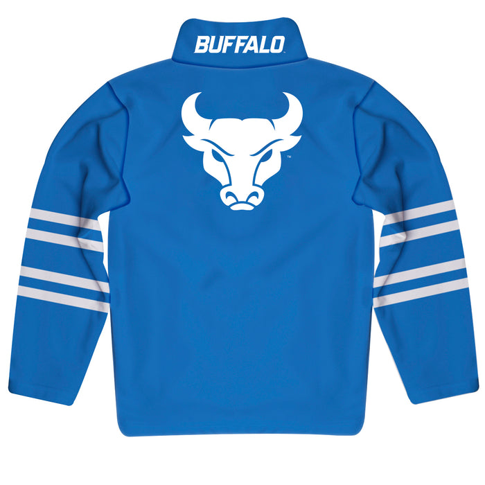 University at Buffalo Bulls Vive La Fete Game Day Blue Quarter Zip Pullover Stripes on Sleeves - Vive La Fête - Online Apparel Store