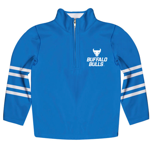 University at Buffalo Bulls Vive La Fete Game Day Blue Quarter Zip Pullover Stripes on Sleeves - Vive La Fête - Online Apparel Store