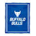 Buffalo Bulls Vive La Fete Kids Game Day Blue Plush Soft Minky Blanket 36 x 48 Mascot