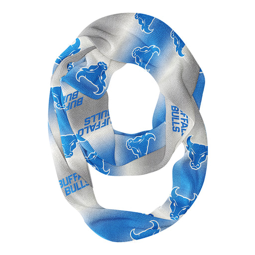 Buffalo Bulls Vive La Fete All Over Logo Game Day Collegiate Women Ultra Soft Knit Infinity Scarf