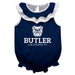 Butler Bulldogs Blue Sleeveless Ruffle Onesie Logo Bodysuit by Vive La Fete