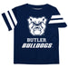 Butler Bulldogs Vive La Fete Boys Game Day Navy Short Sleeve Tee with Stripes on Sleeves - Vive La Fête - Online Apparel Store