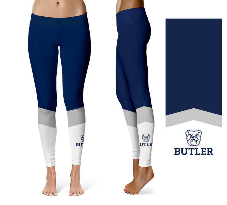 Butler Bulldogs Vive la Fete Game Day Collegiate Ankle Color Block Women Navy White Yoga Leggings - Vive La Fête - Online Apparel Store