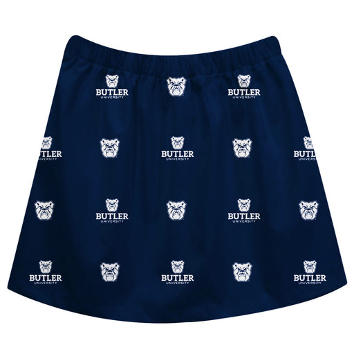 Butler University Bulldogs Skirt Navy All Over Logo - Vive La Fête - Online Apparel Store