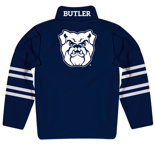 Butler Bulldogs Vive La Fete Game Day Navy Quarter Zip Pullover Stripes on Sleeves - Vive La Fête - Online Apparel Store