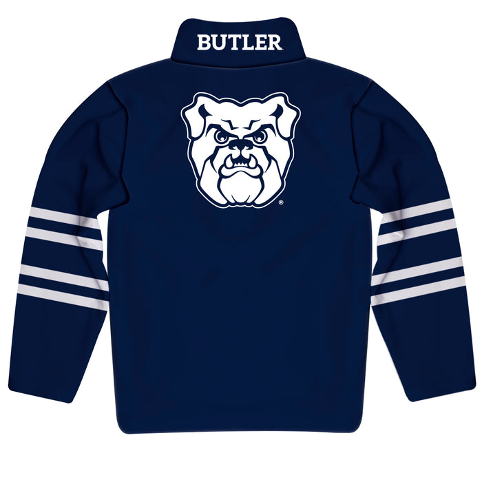 Butler Bulldogs Vive La Fete Game Day Navy Quarter Zip Pullover Stripes on Sleeves - Vive La Fête - Online Apparel Store